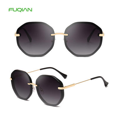 Wholesale Size Polygonal Mirror Handmade Shades Women UV400 Sunglasses