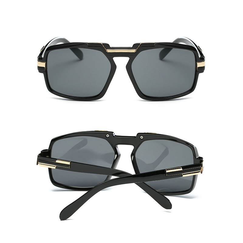 Ready Stock Gradient Metal Frame Square Women Shades Oculos Sunglasses