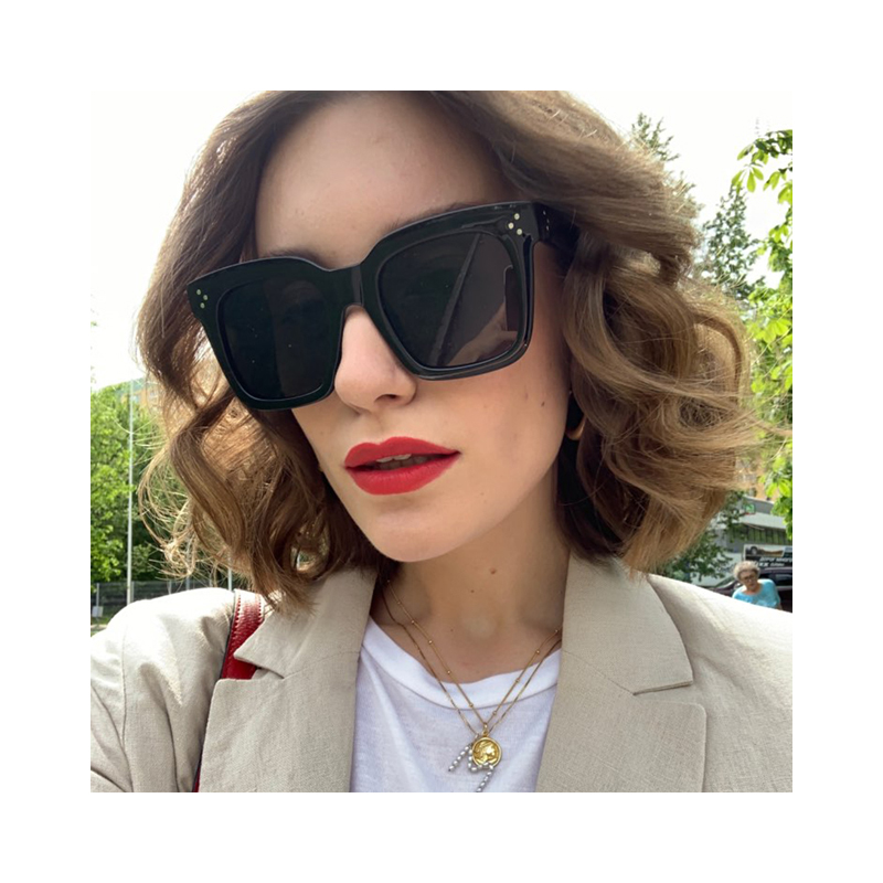 2019 Promotion OEM Brand Big Square Frame Oversized Women Sunglasses