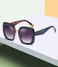 Oversized Square Big Frame 100% UV Protection Female Shades Sunglasses