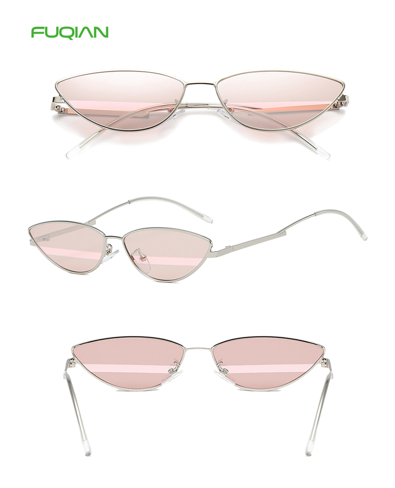 Customized Logo Small Frame Optical Lens UV400 Shades Mirror Women Men Sunglasses