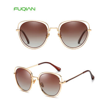 Wholesale Cat 3 UV400 Circular Frame Ladies Polarized Women Sunglasses       