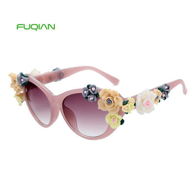 Customized Logo Vintage Stereo Flowers Vocation Lady Cat Eye EyewearCustomized Logo Vintage Stereo Flowers Vocation Lady Cat Eye Eyewear