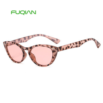 Fashion Leopard Cat Eye Nail Women Retro Classic Small Frame Sunglasses