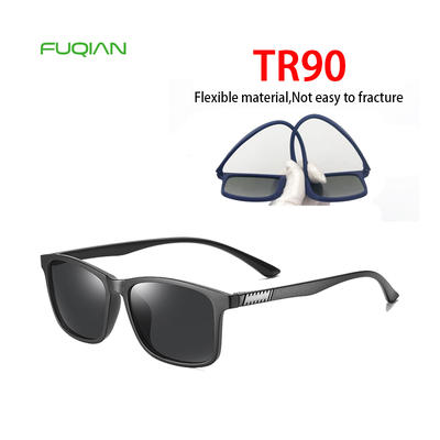 2020 New Arrivals Night Vision Driving TR90 Frame TAC Lens Square Men Polarized Sunglasses