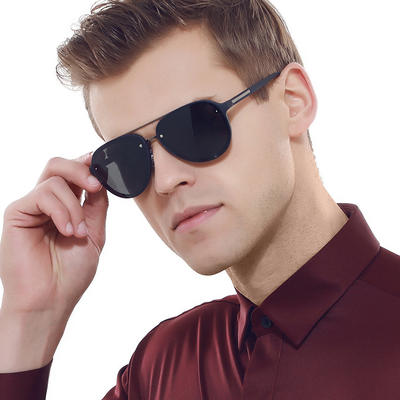 Cool Dazzle Round TR90 Pilot Outdoor Driving TAC Fashion Men Eyewear