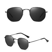 New Luxury Screw Metal Frame TAC Lens Punk Round Men Women Polarized Sunglasses