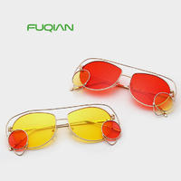 Online shopping polarized fancy metal irregular frame women man sunglasses with custom logo