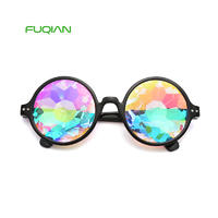 Halloween Festival Party Round EDM Kaleidoscope Glasses Rainbow Lens Sunglasses