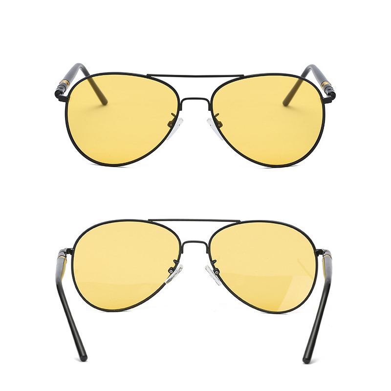 2019 Fashion Men Night Vision Polarized Round Frame Women Sunglasses