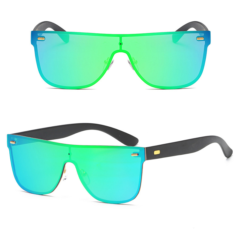 2019 Flat Top Gradient Colorful Square Frame Men PC Fashion Sunglasses