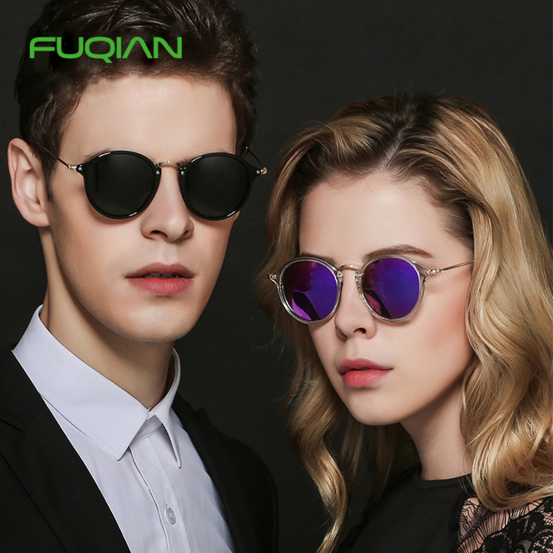 2019 High Quality TAC Matel Round Frame Polarized Women Men Sunglasses       