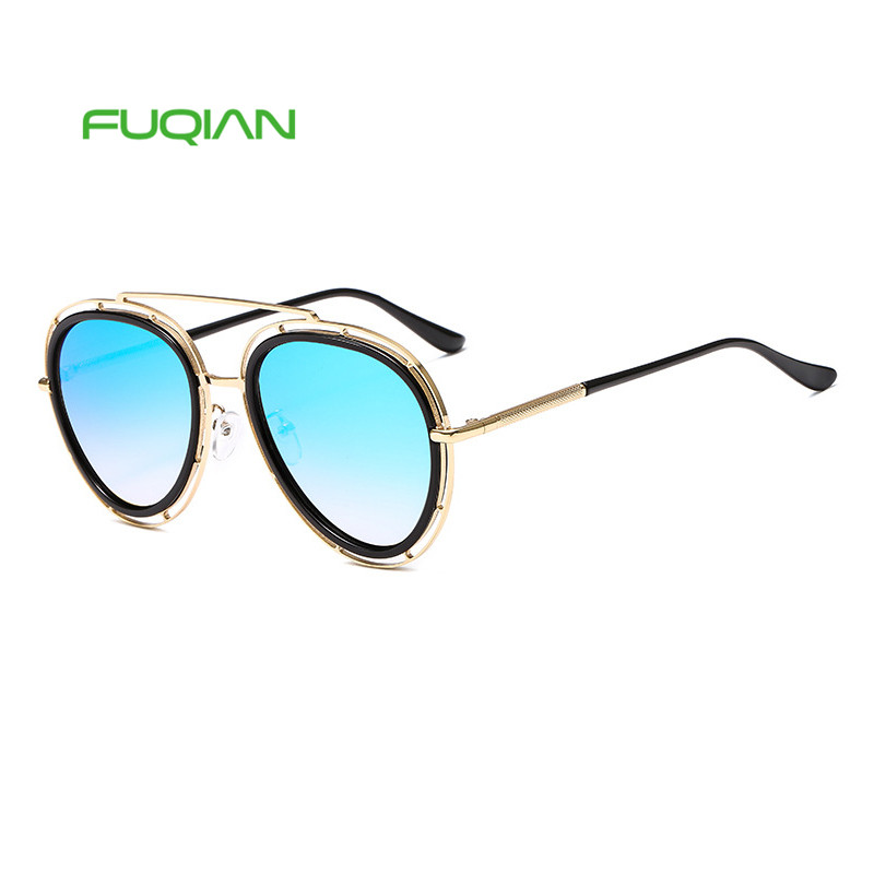 New Fashion Mirror Cutout Sunglasses Trend Retro Male Lady Shade Sun Glasses