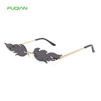 2019 Personality Small Frame Logo Printing Flame Men Women Sunglasses2019 Personality Small Frame Logo Printing Flame Men Women Sunglasses