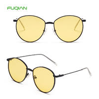 Polar One Glass Mirror Round Shades Cat3 UV400 Men Women SunglassesHot selling 2019 Clear Round  Metal Frame UV400 Men Woen Sunglasses