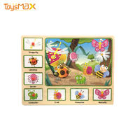 Children Wooden Puzzle Game Early Education Insect Jigsaw Puzzle Toys