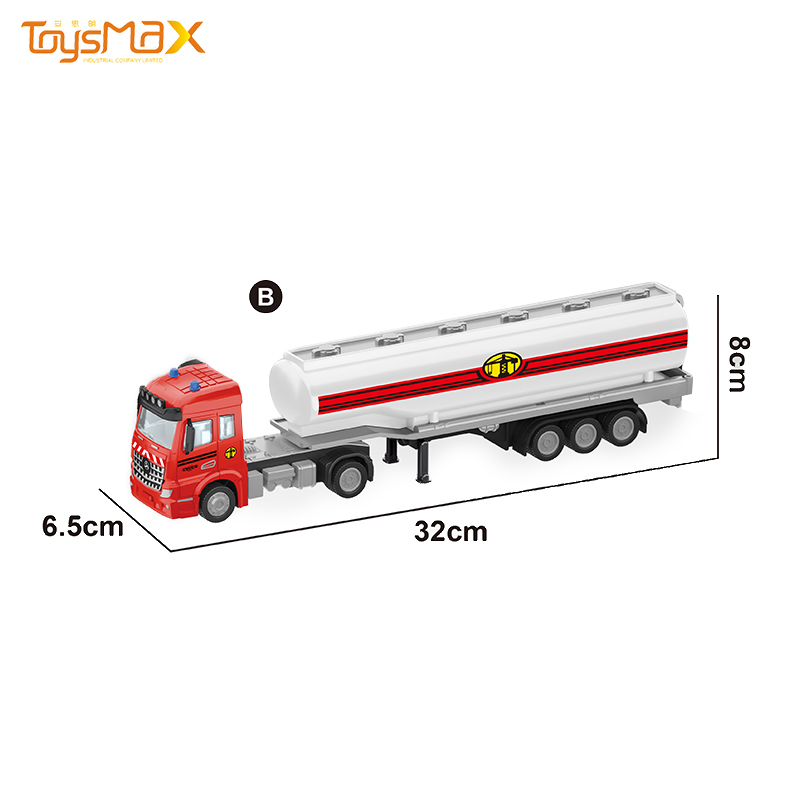 China 2019 New hot sale Europe Styles 1:46 Diecast Alloy Toys Truck Trailer Metal Oil Tank Trailer