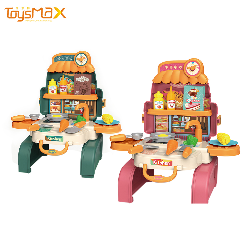 Kids Educational toys 3 in 1 School Bag Kitchen Set Multi-style Pretend Play House Simulation Toy For Wholesale