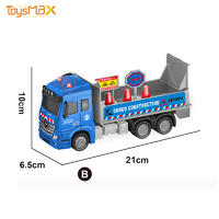 Europe Style 1:46 Scale Pull Back Metal Rescue Fire Truck Toys Battery Operated Diecast Model Toy