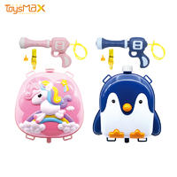 Low price plastic gun cute cartoon toy backpack kids water pistol for sale