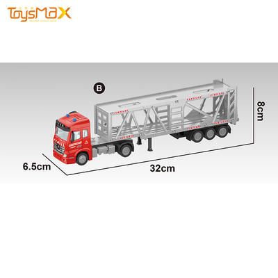 2019 New Europe Style 1:46 Diecast Alloy Toys Truck Trailer Metal Pull back Truck Toy Trailer
