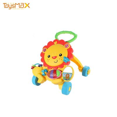 Baby Early Educational Walker With Music Lion Rollover Trolley Toy