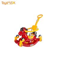 Children's Rocking Horse Toy  Multifunctional Plastic Baby Walker Trolley Toy With Music
