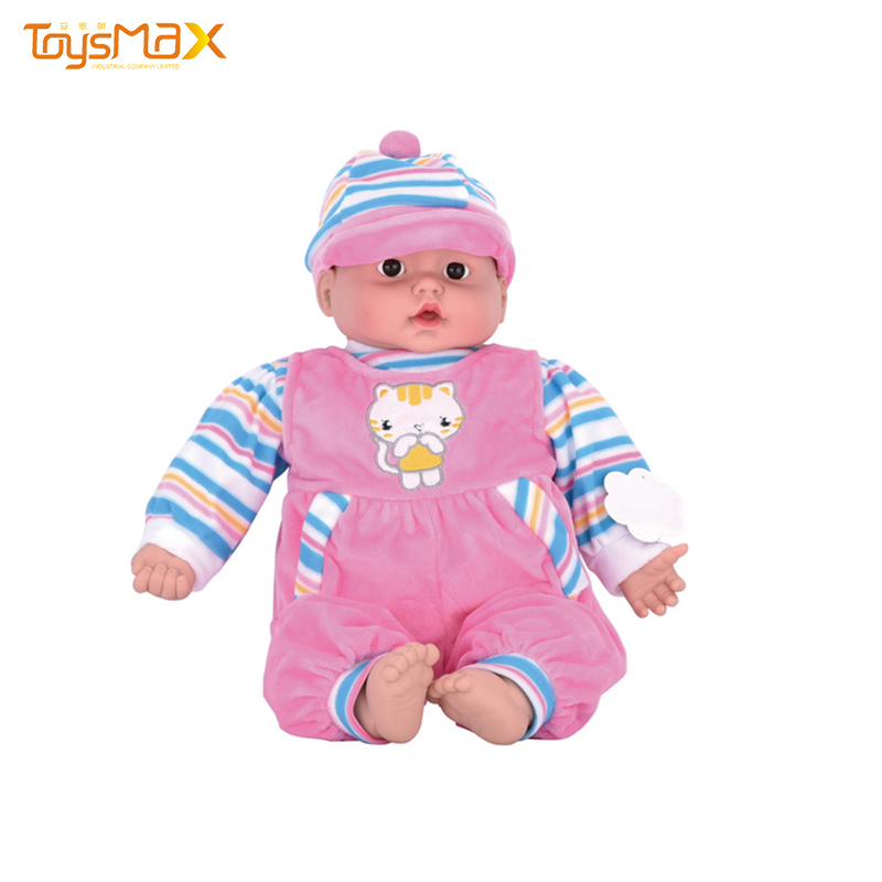 Plastic Baby Doll With Music Reborn Silicone Vinyl Toy For Children