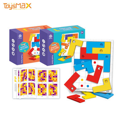 Hot Sale Colorful Educational Desktop Smart Games Puzzle Jigsaw Shape Matching Toy
