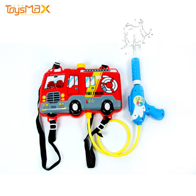 New arrival vehicle style backpack cheap water gun promotional toys for summer outdoor toys