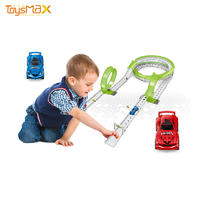 Child educational toy pull back racing toy car diy assemble race track toy cars