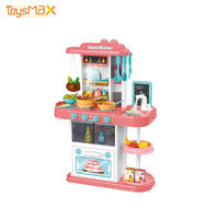 Electronic Baby Pretend Toys Cooking Tool Sets Kitchen Cabinet With Music