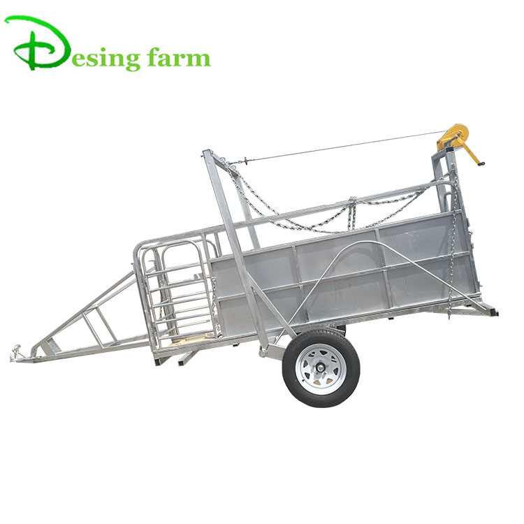 ISO certificated portable livestock trailer for sale