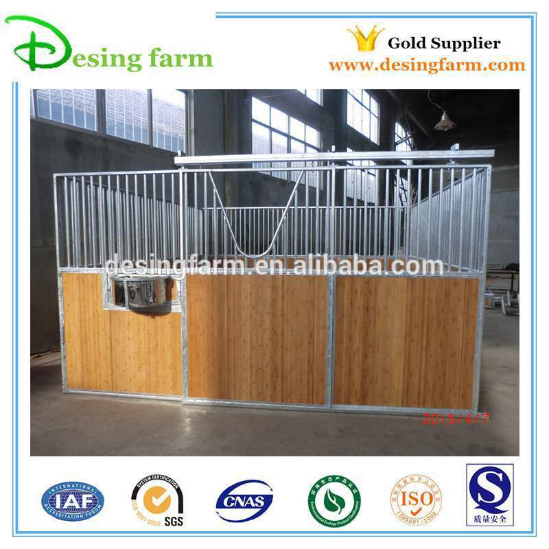 steel horse stables with bamboo panels