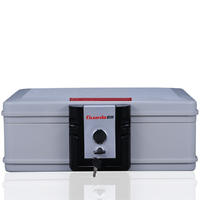 Guarda 30mins Fireproof Box and Waterproof Safe Box with Push Button and Key Lock, 6.9L