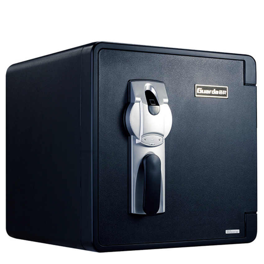 60mins fireproof home safety box with intelligent fingerprint lock 2092LBC black