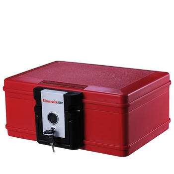 Fireprood safe boxGurada safe portable waterproof safe chest (Red, 35.4*28.2*15.4cm, 2013CR)