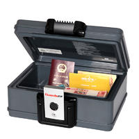 Guarda 30 Mins Fire Proof Chest Seal Waterproof Safe Box for B5 Size Certificate or Envelopes, Key Lock Safe
