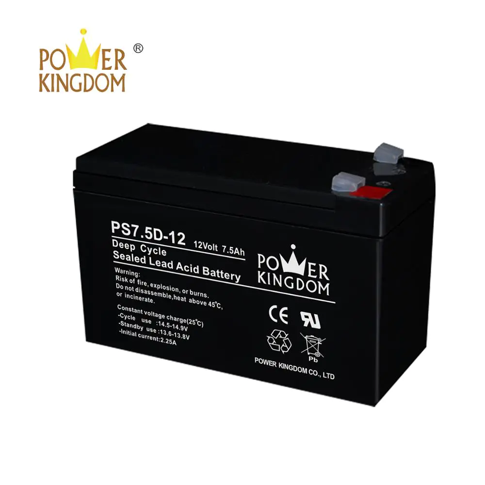 12v 7.5ah deep cycle battery AGM battery for solar panels