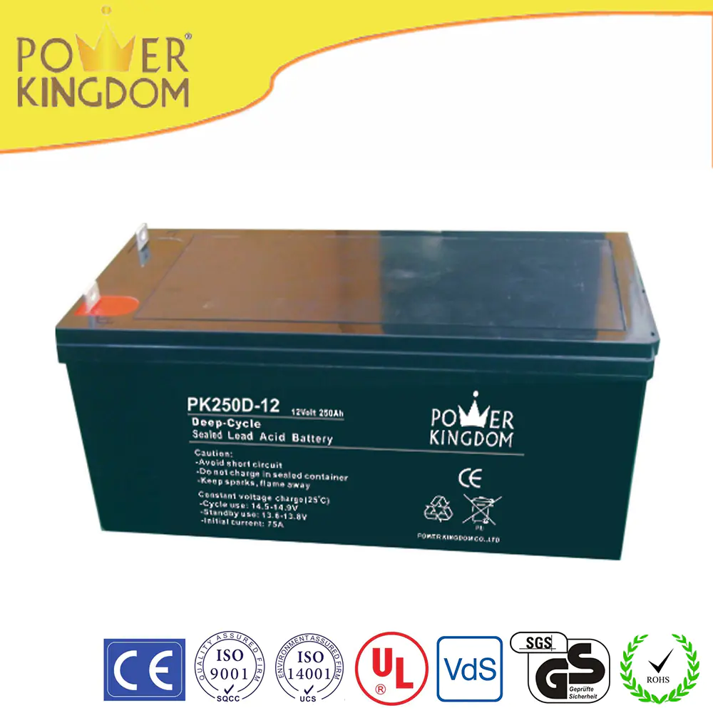 12V voltage and 520*268*220mm size AGM deep cycle battery