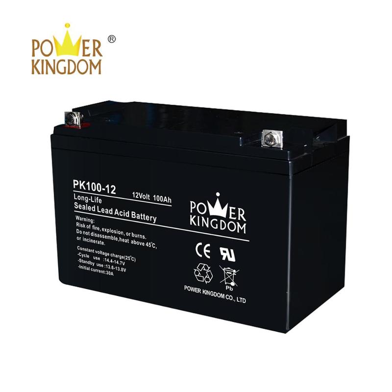 Power Kingdom Rechargeable sealed lead acid solar battery 12v 100ah