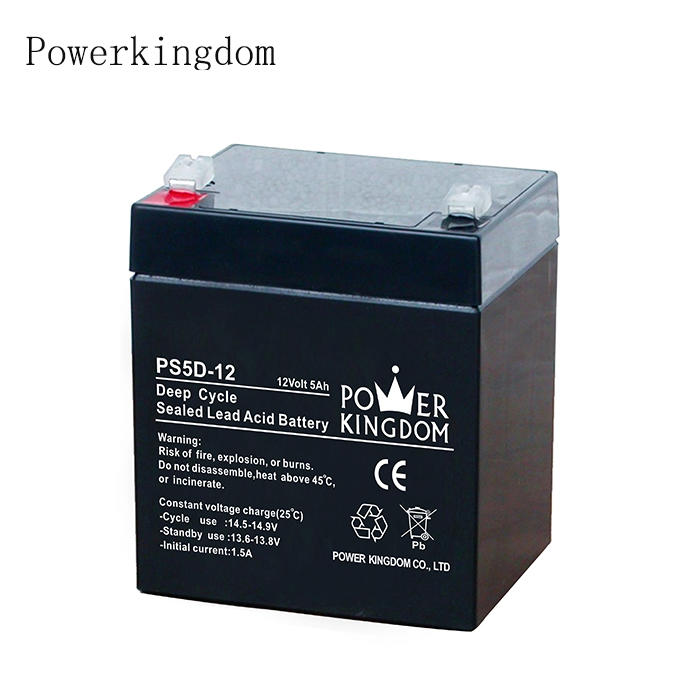 Top quality 12v 5ah Deep cycle rechargeable sealed lead acid battery
