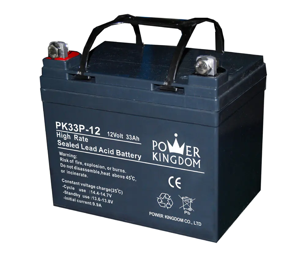 China supplier high rate 12v 33ah solar lead acid battery