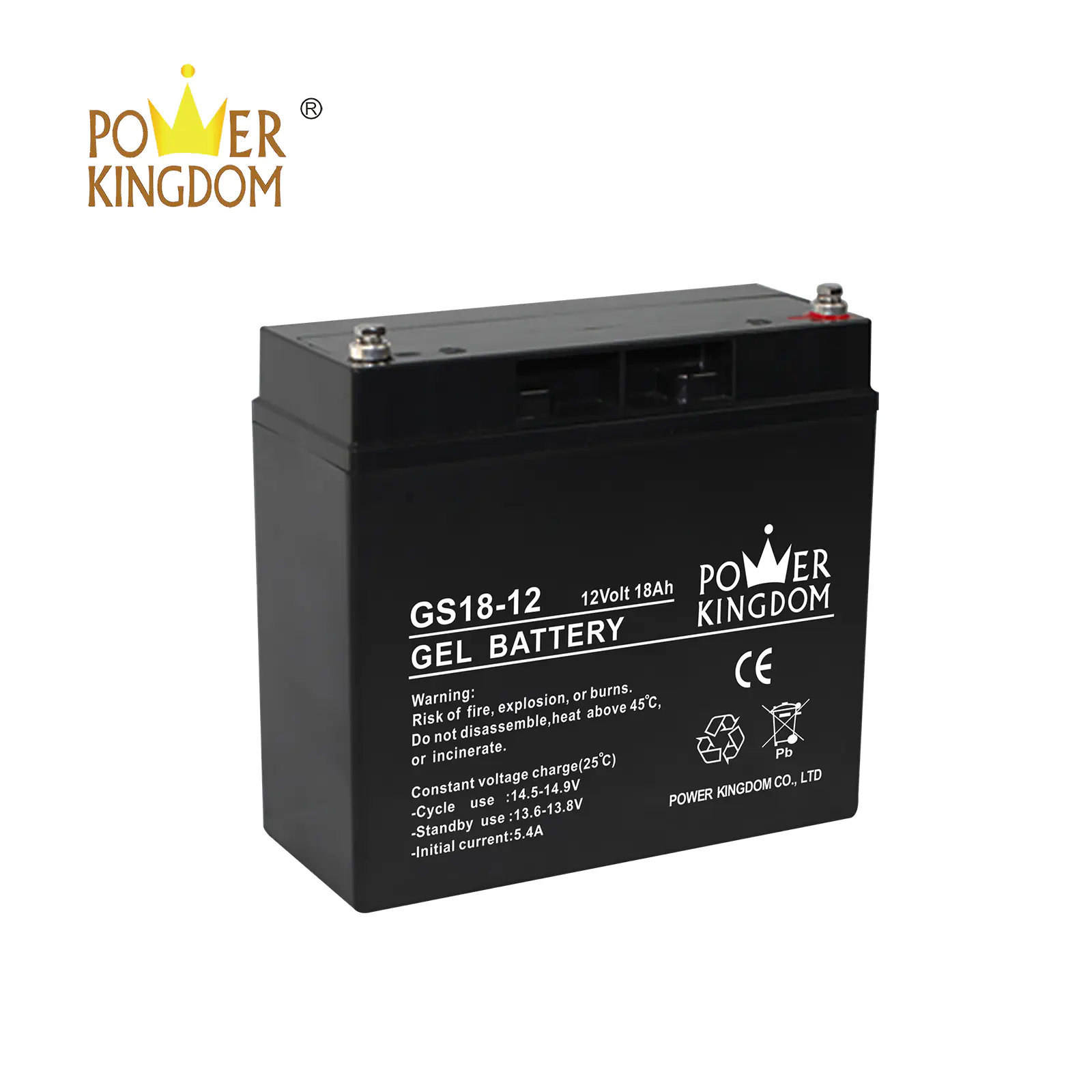 Maintenance free rechargeable 12v Gel battery 18ah for inverter