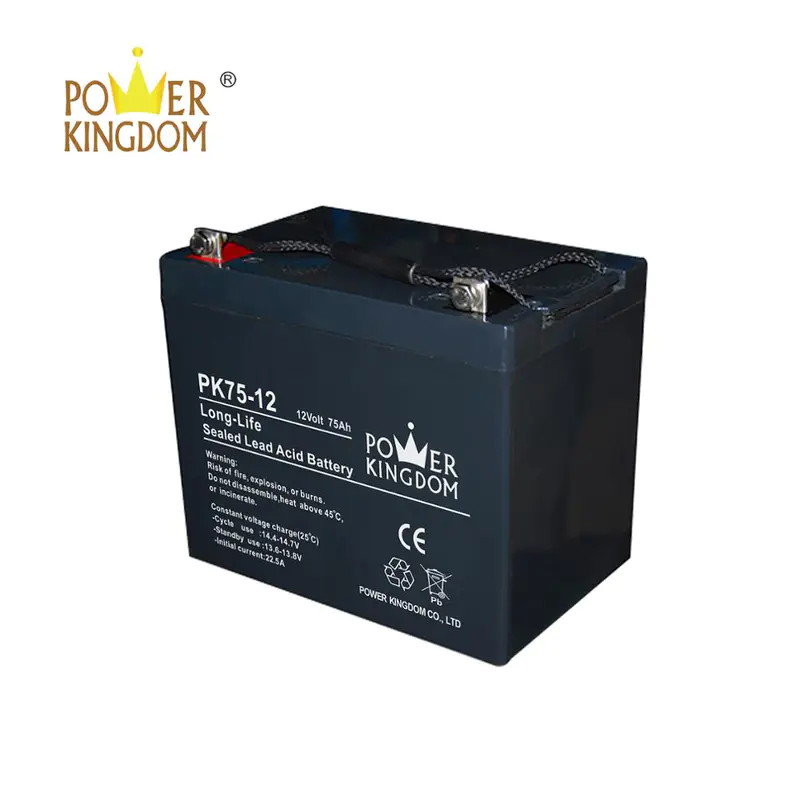 Powerkingdom High quality 12v 75ah battery for solar power system / energy storage