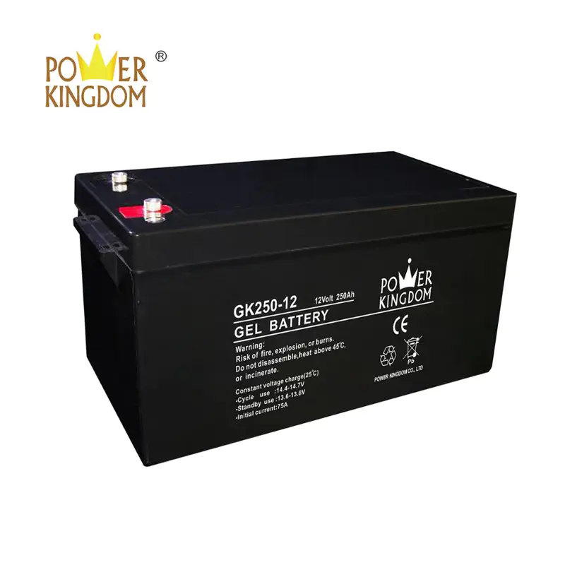 Rechargeable deep cycle solar gel battery 12V 250AH