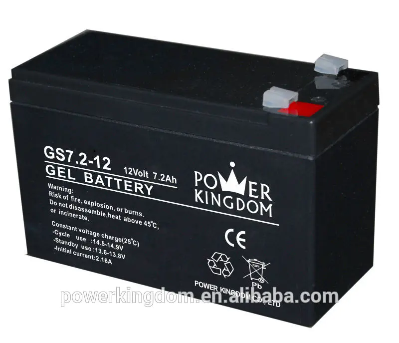 12V GEL battery GS7.2-12 12V7.2ah for electric tool