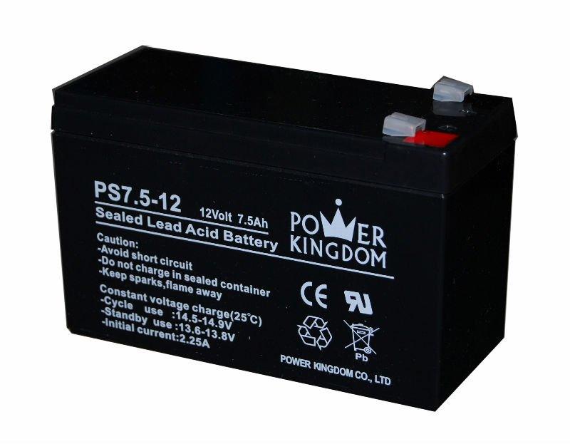 12V 7.5Ah rechargeable VRLA SLA AGM GEL deep cycle high rate battery for UPS Alarm Solar system
