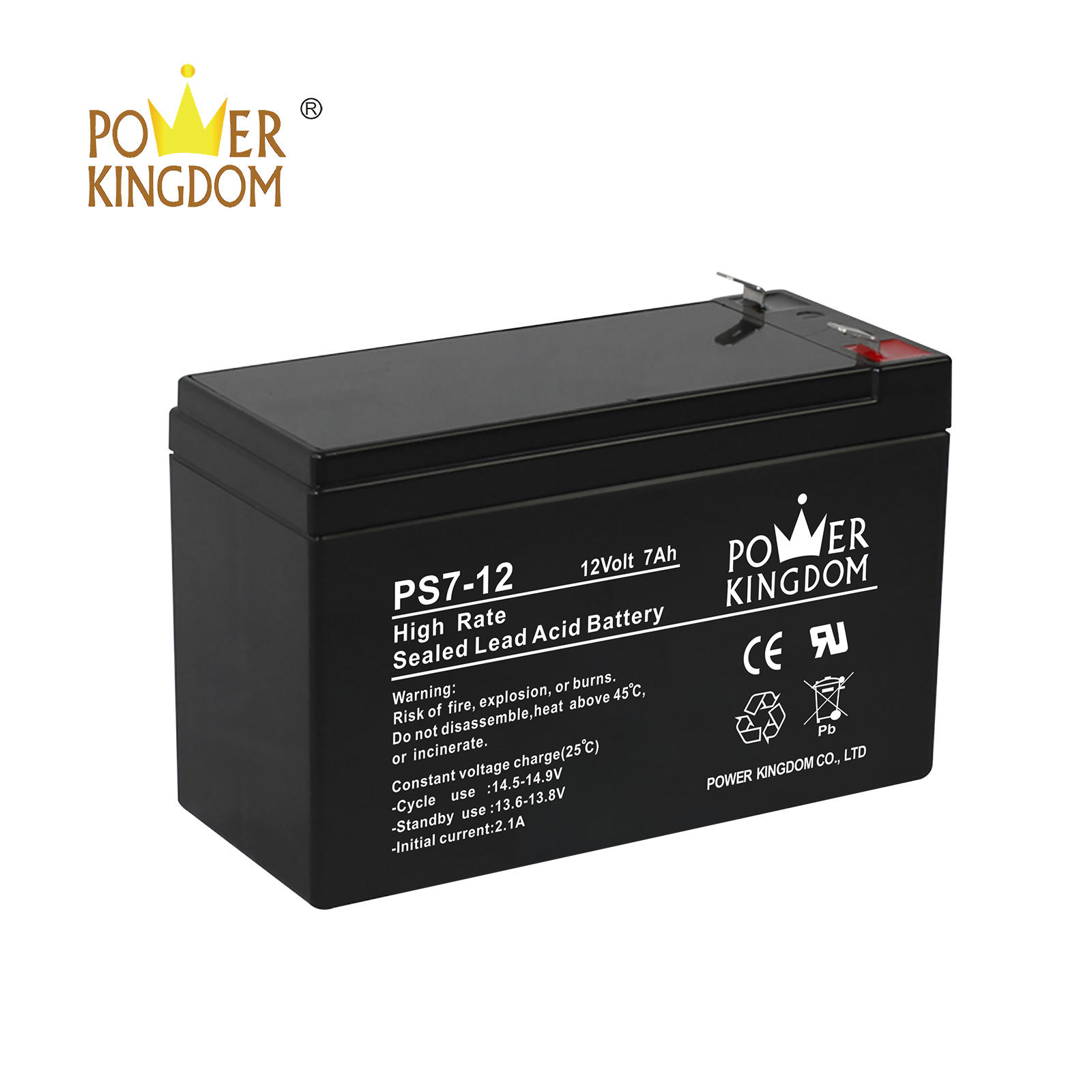 high quality rechargeable sla battery 12v 7ah for UPS fire alarm security lighting system with low price