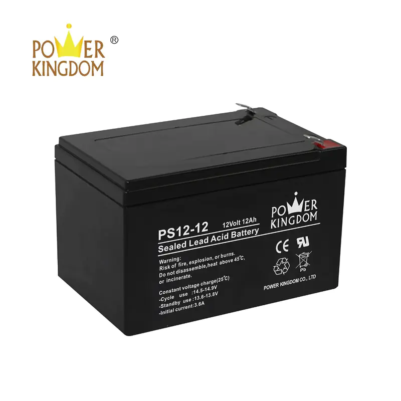 POWER KINGDOM 12 months warranty 12v 12ah 20hr rechargeable sla battery for UPS scooter alarm